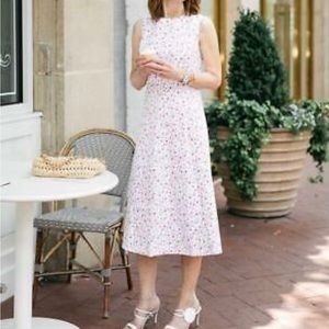 DRAPER JAMES Sleeveless Midi Love Circle Cotton Floral Dress Size 6